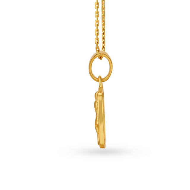 Aquarius Symbol Gold Pendant 2