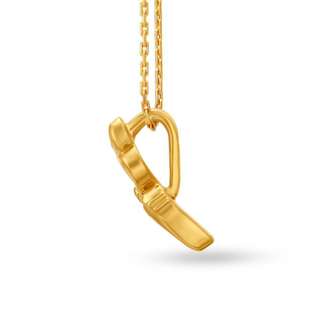 Precious Feet Motif Gold Pendant for Kids 2