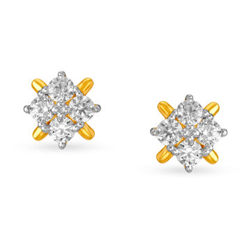 Tiny Square Stud Earrings for Kids