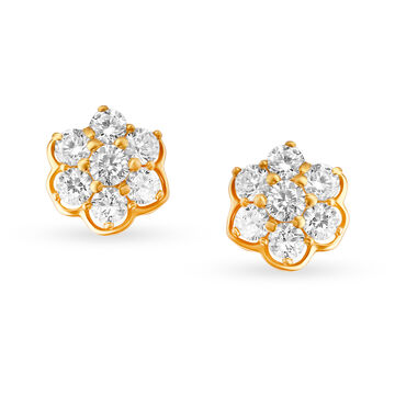 Striking Gold Stud Earrings for Kids