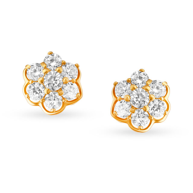 Striking Gold Stud Earrings for Kids 