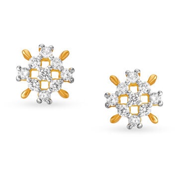Graceful Gold Stud Earrings for Kids