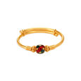 Enamel Bead Work Gold Bangle for Kids 2