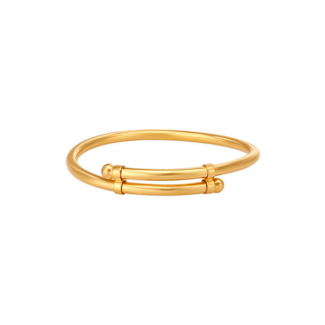 Contemporary Plain Gold Bangle for Kids 