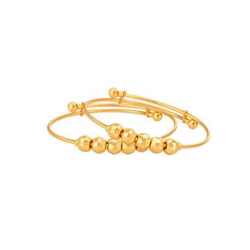 Attractive Gold Bangle With Beads for Kids