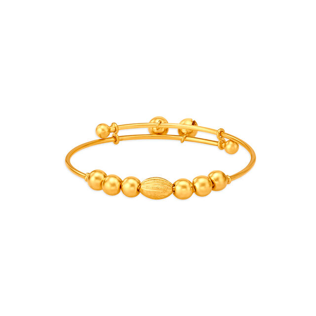 Captivating Gold Bangle for Kids With Beads 2