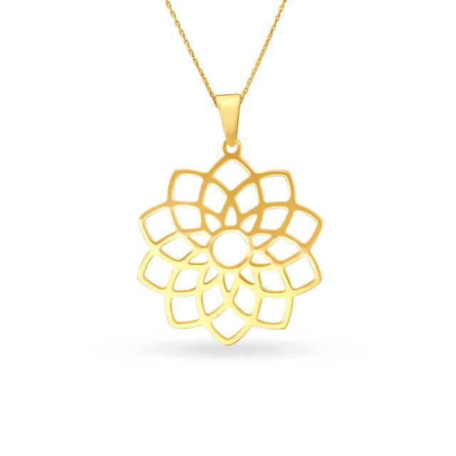 Graceful Sahasrara Chakra Gold Pendant 