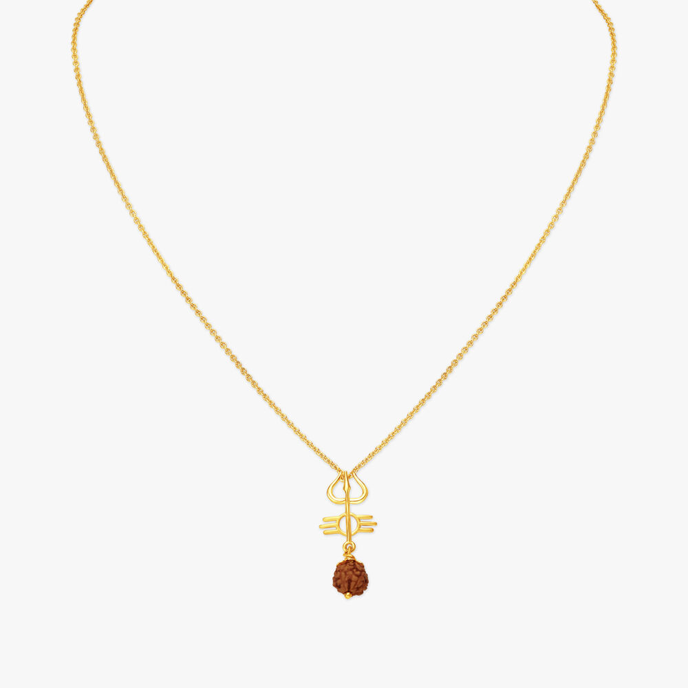 Rudraksha gold chain tanishq top