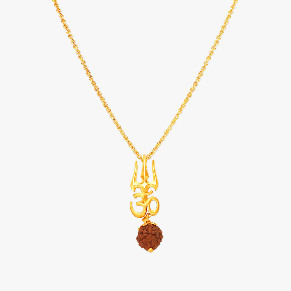 Buy Divine Om Rudraksha Pendant with Chain at Best Price Tanishq US