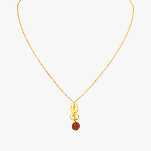 Divine Om Rudraksha Pendant with Chain