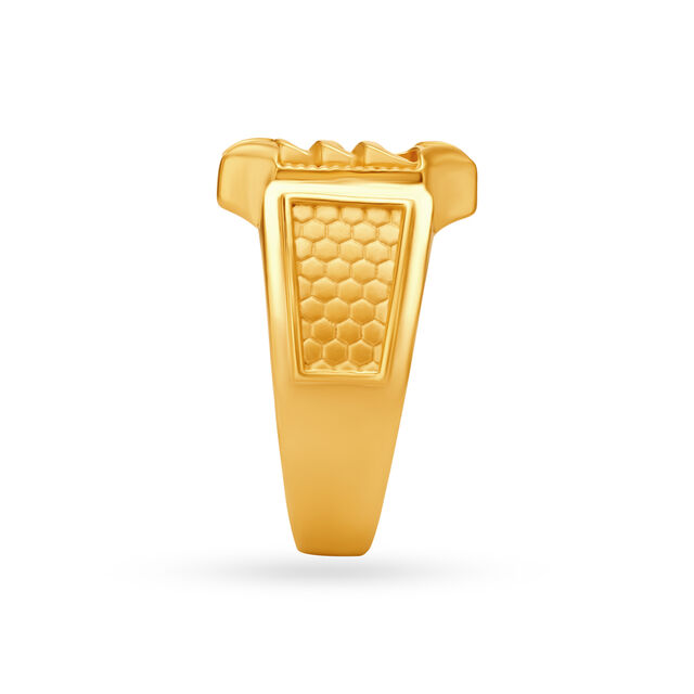 Large Engraved Men's Finger Ring