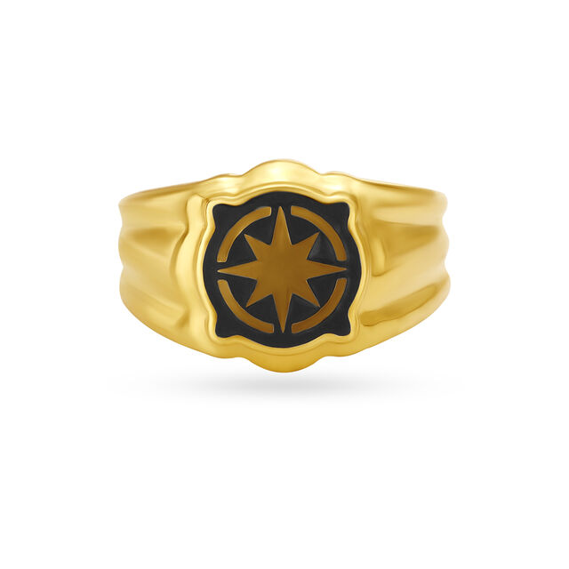 Unique Star Gold Finger Ring For Men 4