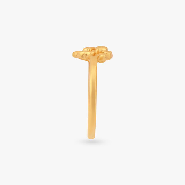 Bloom Crest Gold Ring