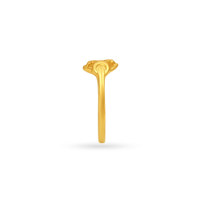 Lush Leaf Gold Finger Ring For Kids,,hi-res 3