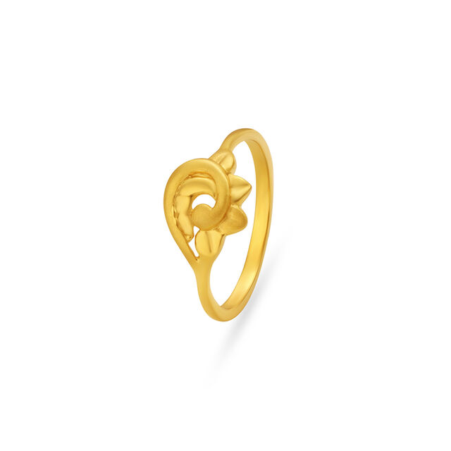 Stylish Floral Gold Finger Ring For Kids,,hi-res