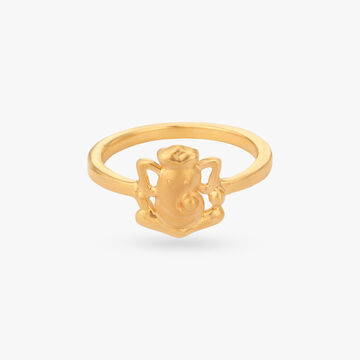 Auspicious Ganapathi Gold Ring