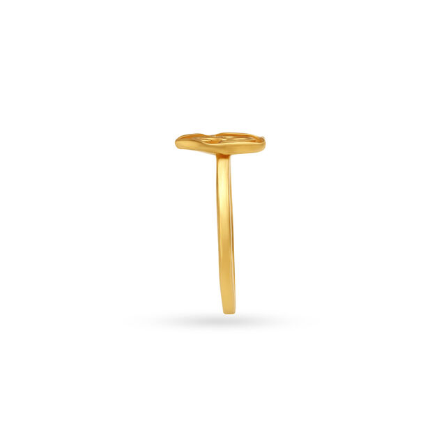 Om Carved Gold Finger Ring For Kids,,hi-res