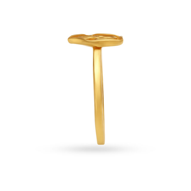 Om Carved Gold Finger Ring For Kids,,hi-res