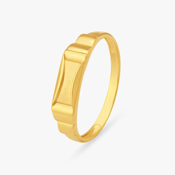 Modern Chic Gold Ring for Men
