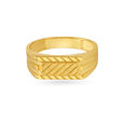Opposite Direction Track Style Gold Finger Ring For Men 2