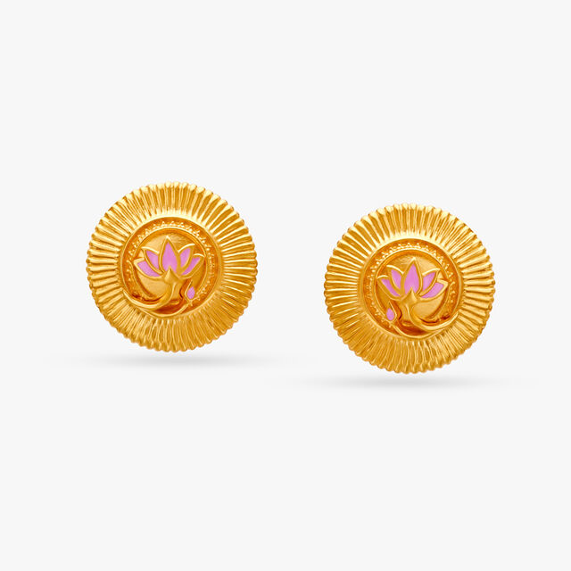 Enchanting Lotus Stud Earrings 