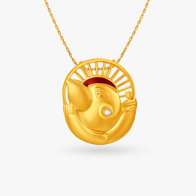 Enamelled Gajanana Pendant 
