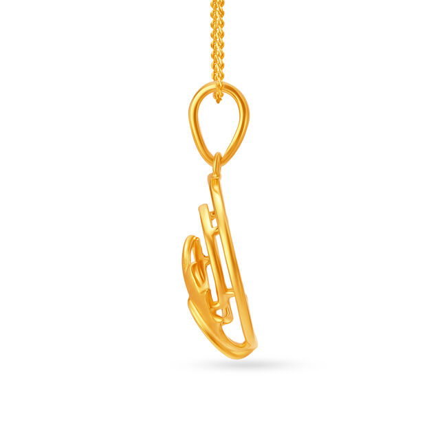 Lovely Maple Leaf Gold Pendant For Kids 2