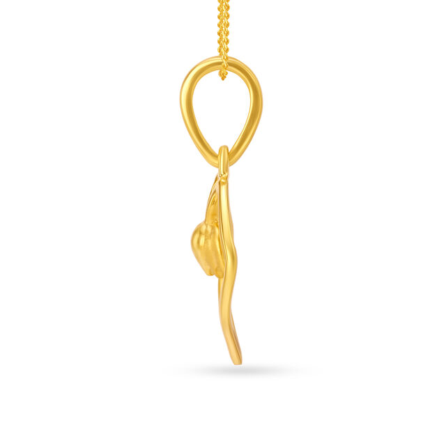 Fascinating Flower Gold Pendant For Kids 2