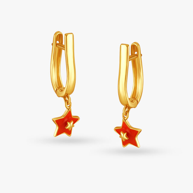 Stars Shine Down Peg Hoop Earrings for Kids 2