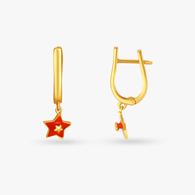 Stars Shine Down Peg Hoop Earrings for Kids 3