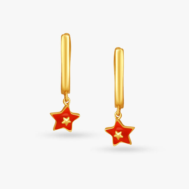 Stars Shine Down Peg Hoop Earrings for Kids 4