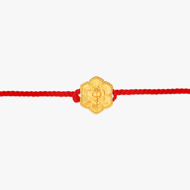 Exquisite Trimurti Rakhi Pendant 3