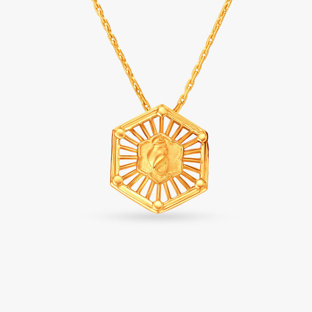 Elegant Trimurti Rakhi Pendant 4