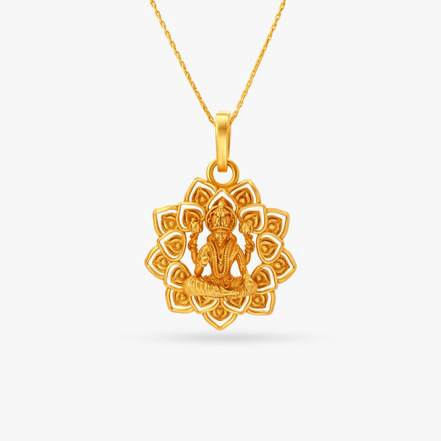 Blooming Goddess Lakshmi Pendant 