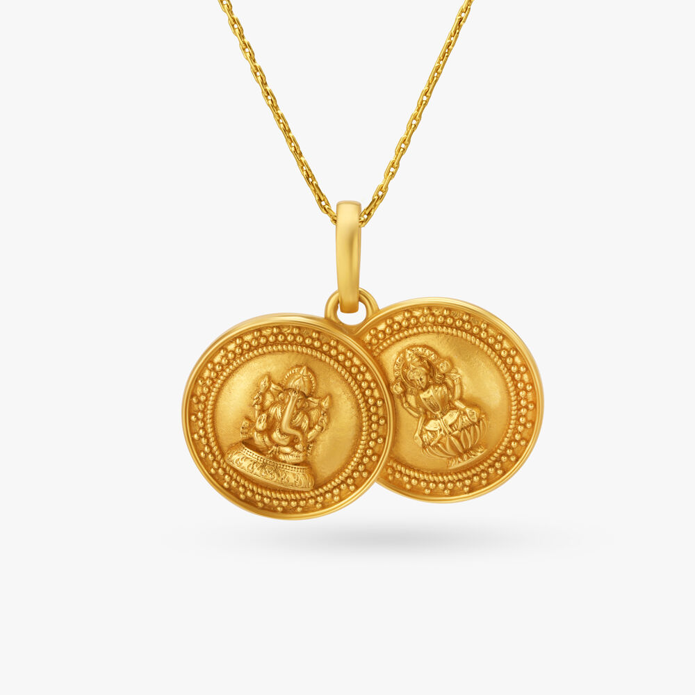 Buy Divine Ganesh Laxmi Pendant at Best Price Tanishq US