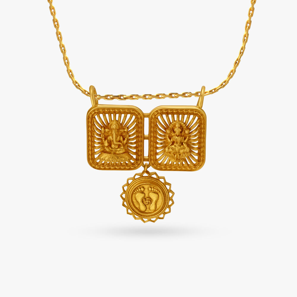 Buy Enchanting Ganesh Laxmi Pendant at Best Price Tanishq US