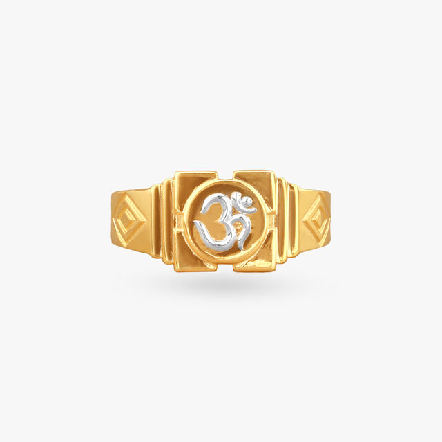Om Guard Gold Ring for Men