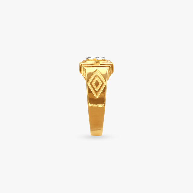 Om Guard Gold Ring for Men