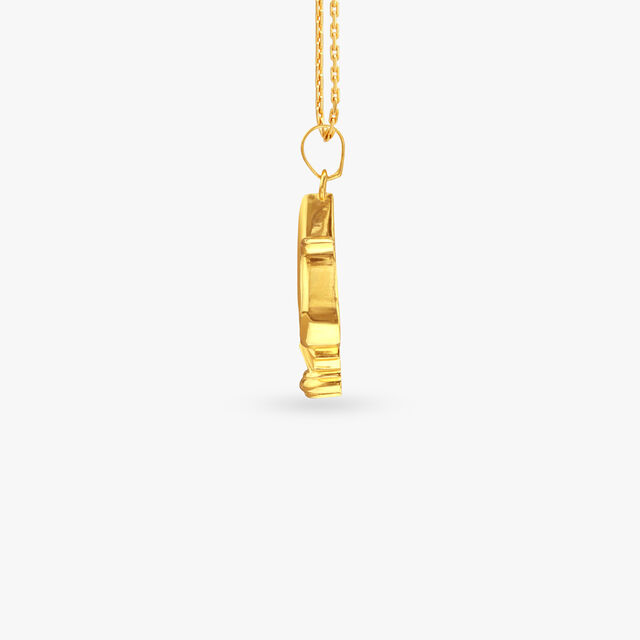 Bold Trishul Gold Pendant 2