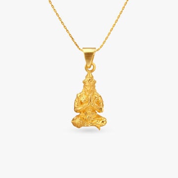 Seated Blessing Gold Pendant