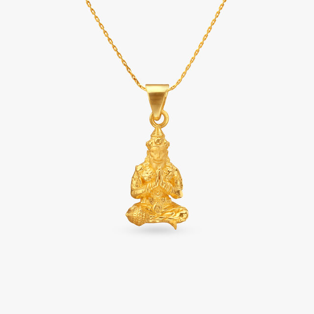Seated Blessing Gold Pendant 