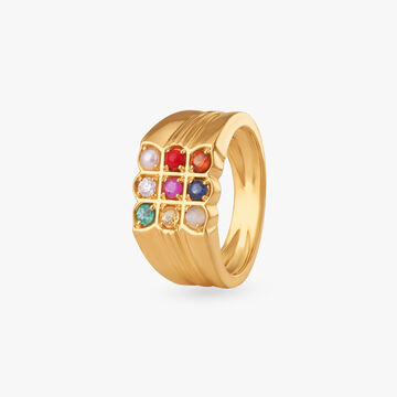 Divine Navaratna Diamond Ring for Men