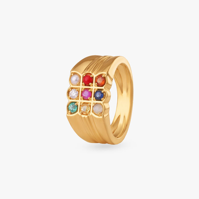 Divine Navaratna Diamond Ring for Men