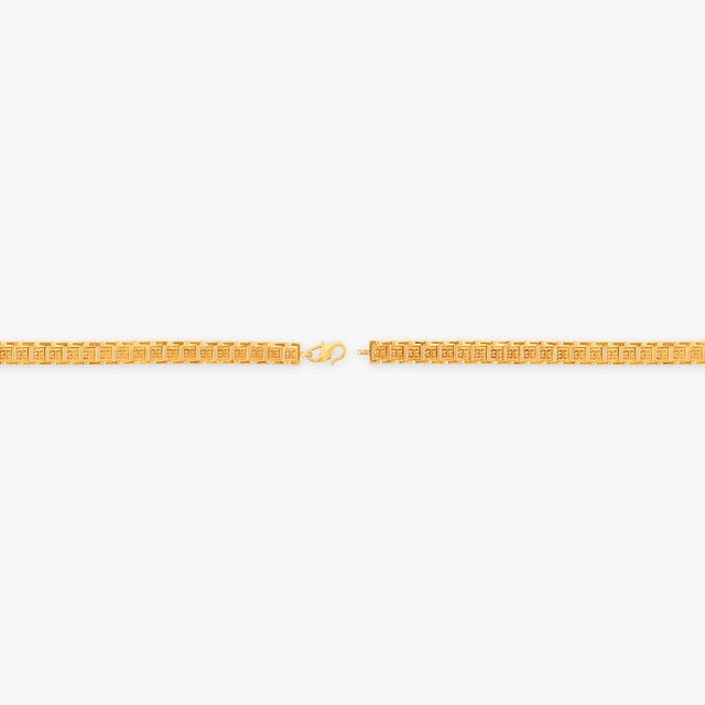 Geometric Design Gold Bracelet for Men