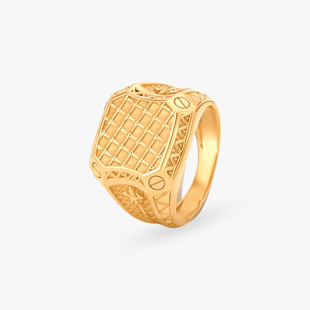 Graceful Hexagonal Finger Ring 