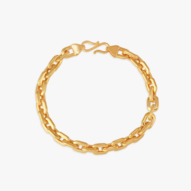 Sleek Modernist Gold Bracelet 