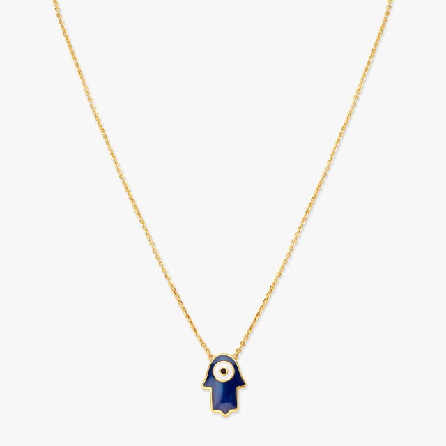 Protective and Charming! Hamsa Pendant with Chain
