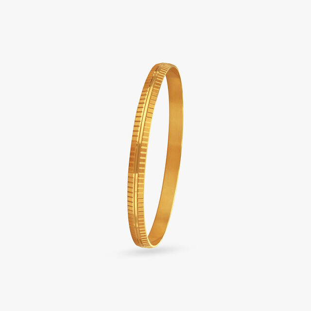 Bold Grace Gold Kada for Men 2