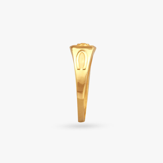 Sunburst Glory Gold Finger Ring for Men