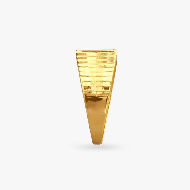 Twin Elegance Gold Finger Ring for Men